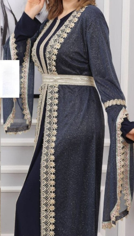 Midnight Blue Fancy Kaftan (Turkey)