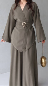 Stylish Tunic Set-Olive