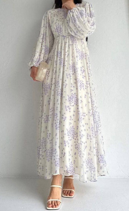 Floral Chiffon Maxi (Lavender)