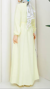 Butter Yellow Ruffle Maxi