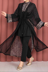 Leopard Print Burkini w Kimono
