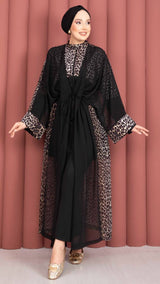 Leopard Print Burkini w Kimono