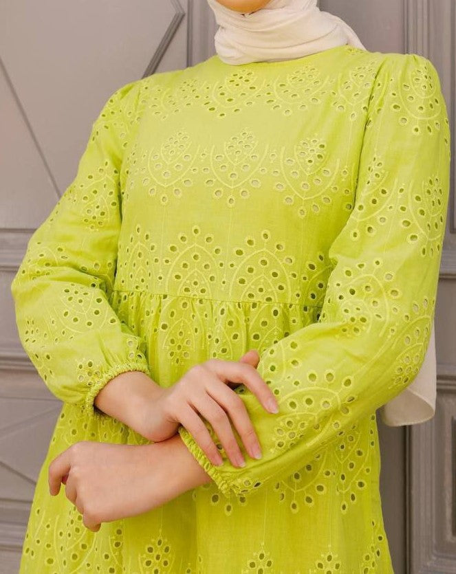 Lime Green Cotton Maxi