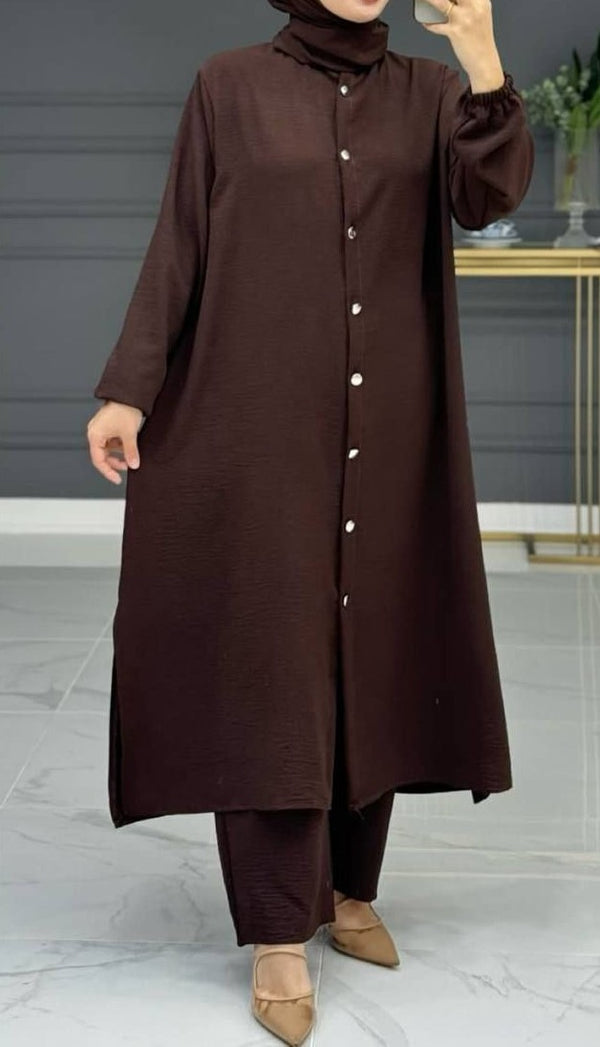 Long Tunic Set (Chocolate Brown)