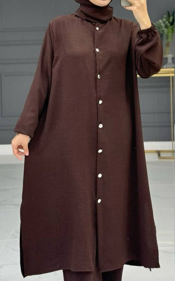 Long Tunic Set (Chocolate Brown)