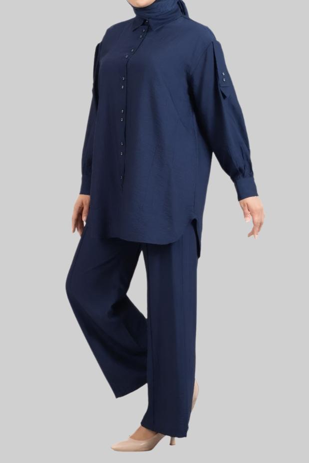 Casual Tunic/Pants Set (Midnight Blue)