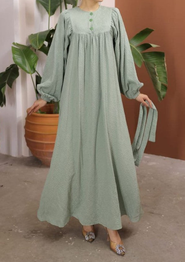 Embossed Cotton Maxi (Dusky Sage)