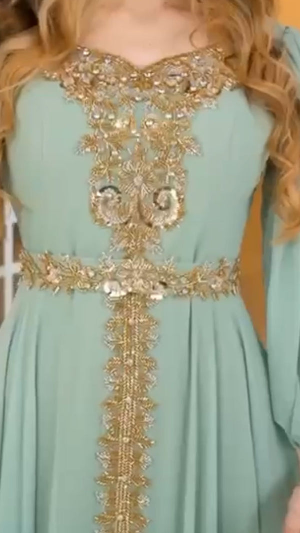 Chic Turkish Kaftan(Mint)