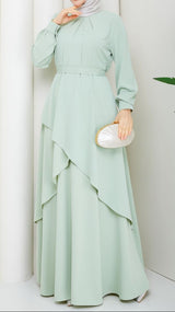 Trendy Layered Maxi (Mint)