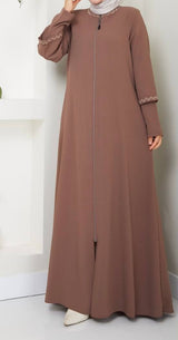 Elegant Casual Abaya (Mocha)