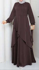 Trendy Layered Maxi (Cocoa)