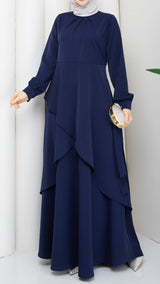 Trendy Layered Maxi (Midnight Blue)
