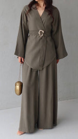 Stylish Tunic Set-Olive