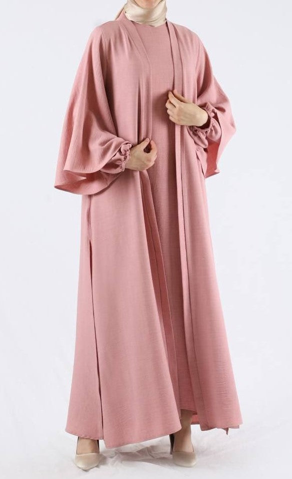 Chic Pink Abaya Set
