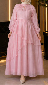 Pink Cascade Dress