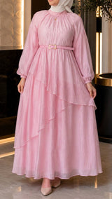 Pink Cascade Dress