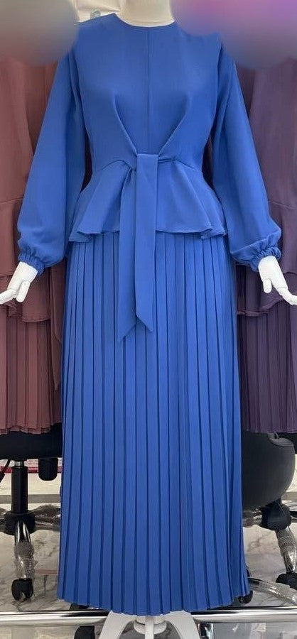 Chic Skirt Set (Azure Blue)