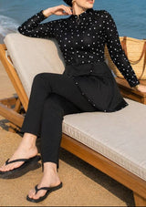 Black Polka Dot Burkini