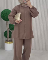 Chic Lace Co-ord Set (Mocha)