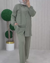Chic Lace Co-ord Set (Sage)