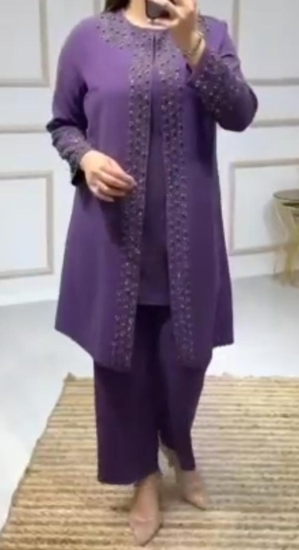 Modish Tunic Set (Violet)