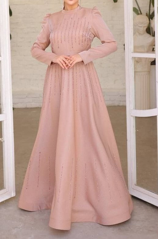 Celeste Elegant Party Dress(Rose Gold)