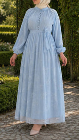 Blue Hue Cotton Maxi