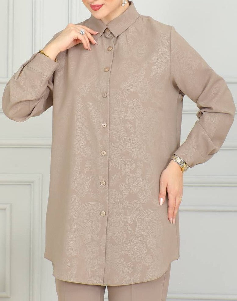 Trendy Tunic Set (Taupe)