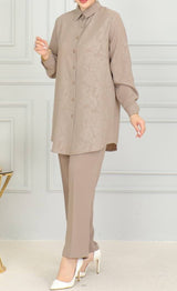 Trendy Tunic Set (Taupe)