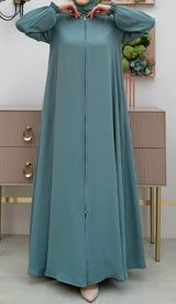 Teal Zipper Abaya (Turkey)