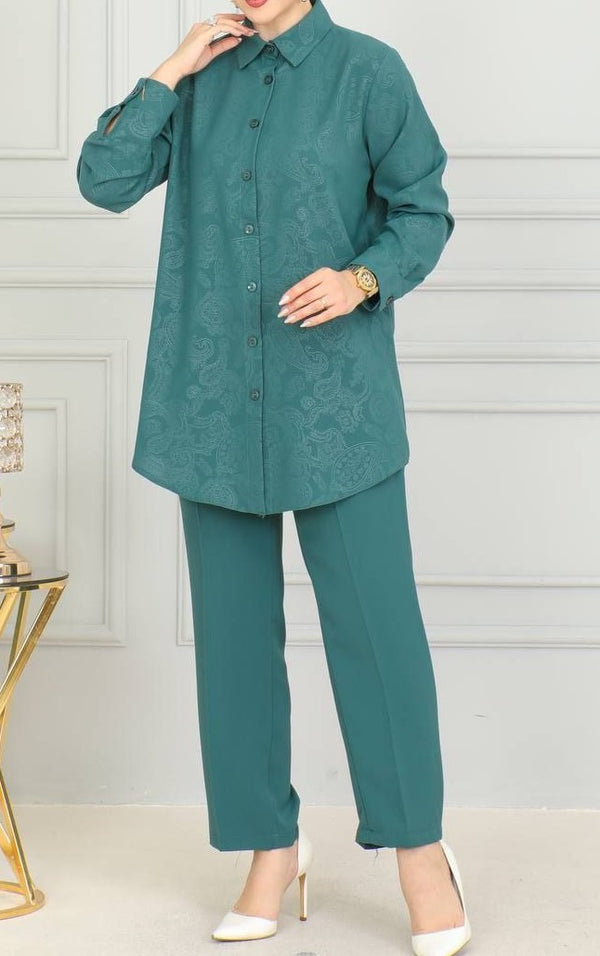 Trendy Tunic Set (Dark Teal)