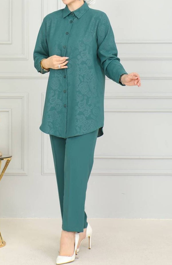 Trendy Tunic Set (Dark Teal)