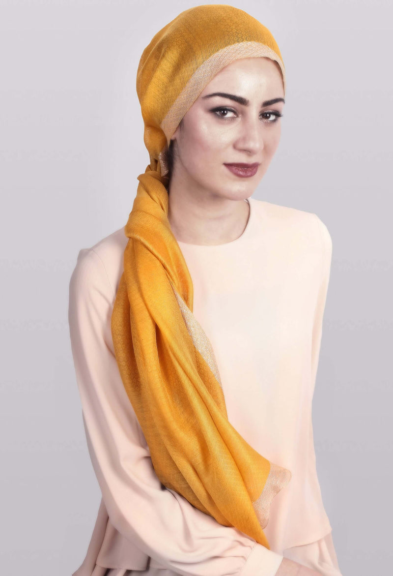 Shimmer Border Silk Chiffon