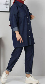 Denim Pant Suit