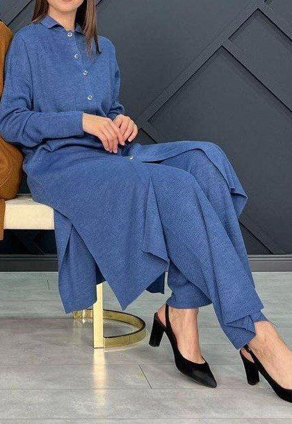 Azure Blue Knit Set