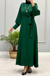Emerald Side Tie Dress
