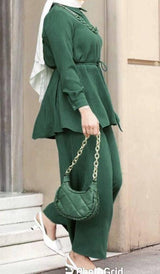 Shamrock Green Casual Tunic Set