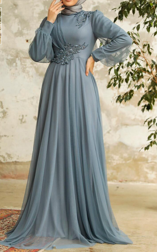 Earl Grey Tulle Party Gown