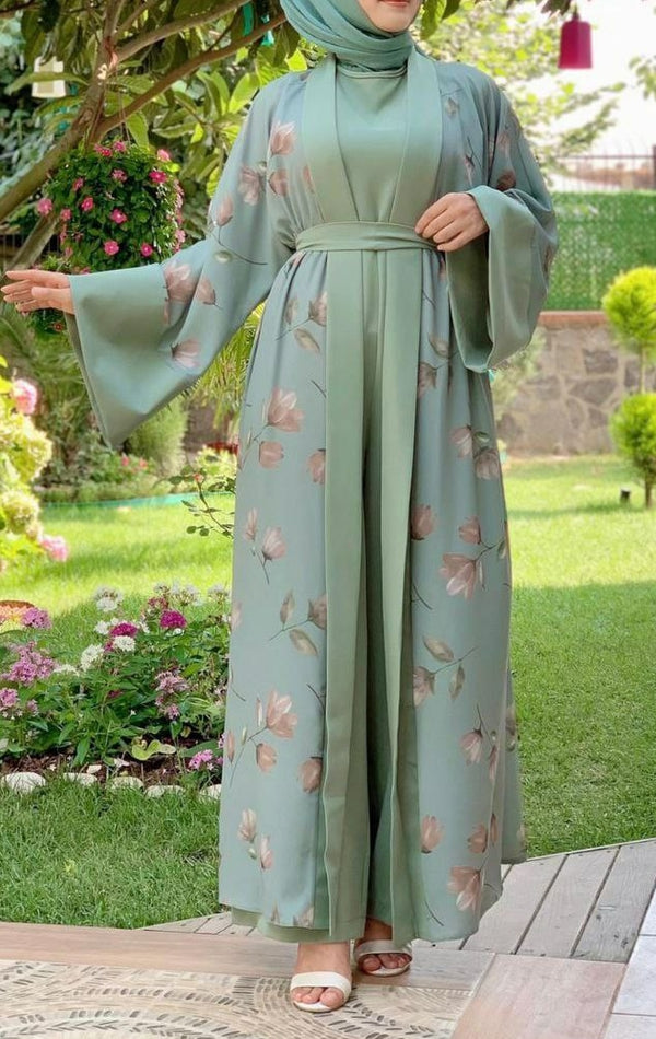 Mint Jumpsuit/Shrug Set (Turkey)