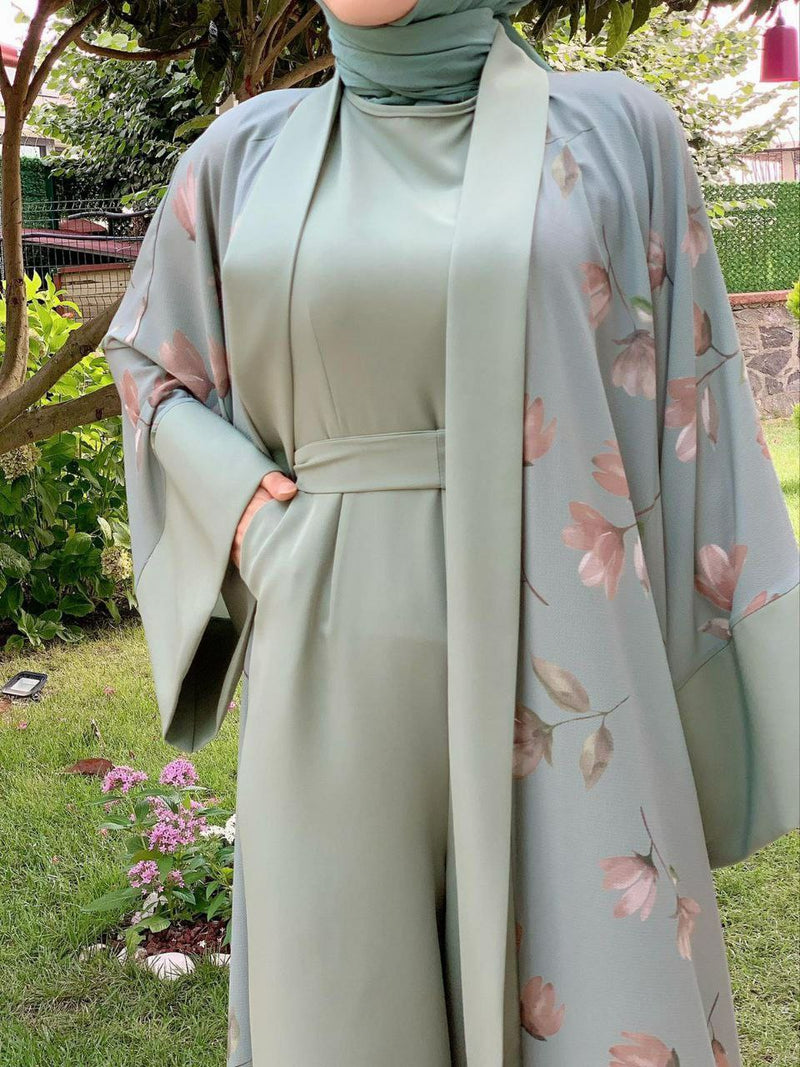 Mint Jumpsuit/Shrug Set (Turkey)