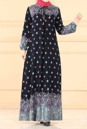 Midnight Blue Linen Maxi