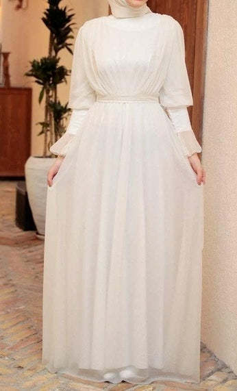 Shimmery Party Dress (Lulu White)